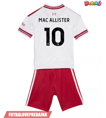Lacne Dětský Futbalové dres Liverpool Alexis Mac Allister #10 2026-27 Krátky Rukáv - Preč (+ trenírky)